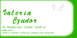 valeria czudor business card