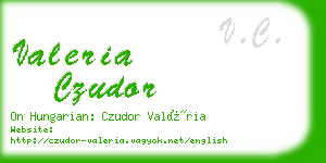 valeria czudor business card